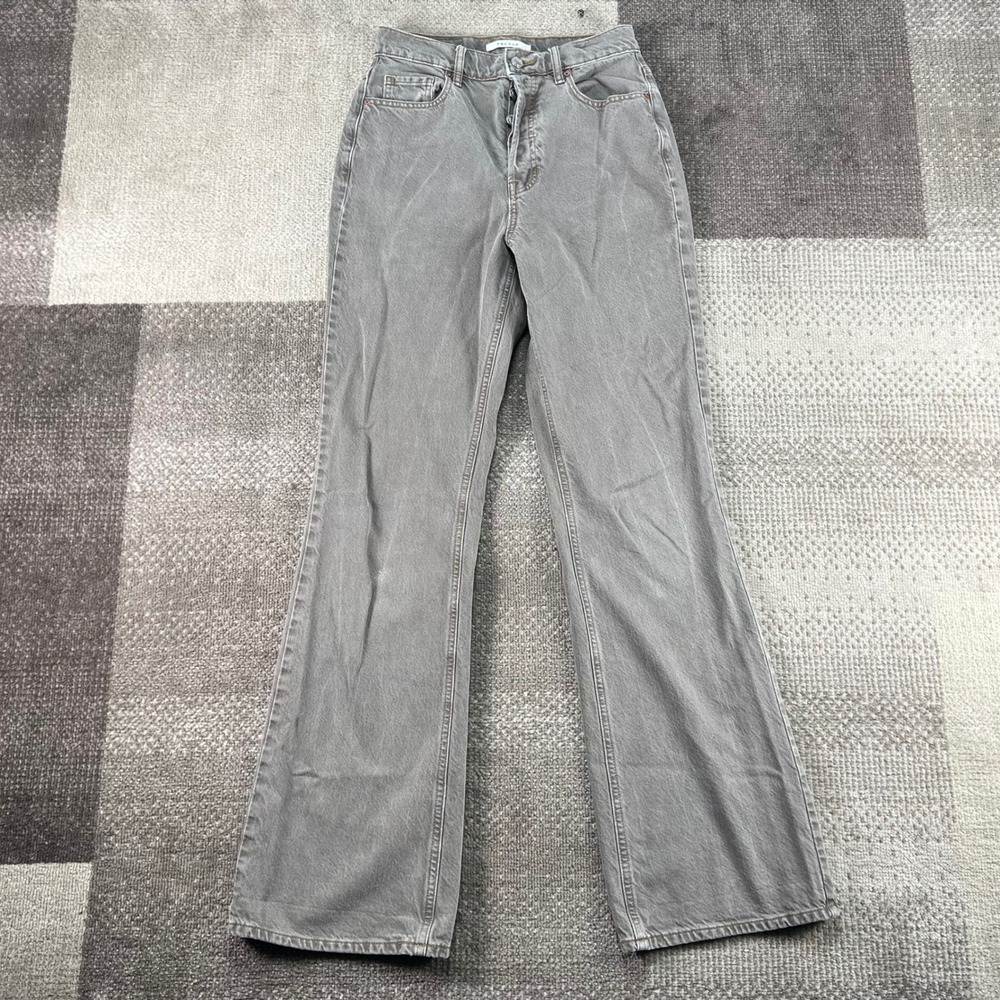 Pacsun Womens High Rise‎ Bootcut Jeans Gray Size 26 Button Fly Cotton Denim